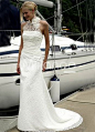 Outdoor Halter Wedding Dress - http://casualweddingdresses.net/halter-wedding-dresses-are-such-a-hit-for-casual-weddings/