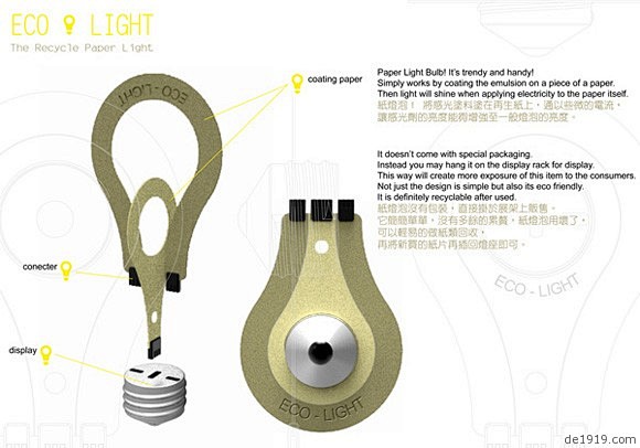 台湾光宝创新大奖作品-纸灯泡：Liteo...