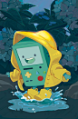 Adventure Time : BMO jugando en la lluvia: 