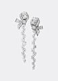 Ohrringe Le Temple de l'Amour | Breguet.  18-carat white gold earrings set with 86 TW/IF-VVS diamonds (approx. 7.36 cts) and set with 2 cushion-shape diamonds G-VS (approx. 4.04 cts).