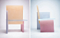 韩国的设计师Wonmin Park创造了这一系列浅色树脂凳椅家具。
不对称的形式和透明及不透明之间的色彩质地，创造似雾非雾的弥漫感，
完美的介于实体和非实体之间。