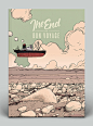 The End Of Bon Voyage : “The End Of Bon Voyage” is a book about a flying ship that crashes into a no-man’s-land. Without words Jared Muralt tells in his illustrated  story about a grounded ship its crew & passengers and their struggle for survival.