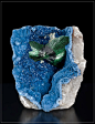 mineralists:
Malachite, Shattuckite, and Quartz. Omaue Mine, Namibia