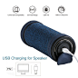 Amazon.com: Hapyia Portable Wireless Bluetooth Speaker with Power Bank, 360-Degree 3D Stereo Surround Sound, Waterproof Shockproof and Dustproof (Dark Blue): Electronics