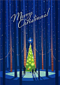 圣诞树海报白雪|棒棒糖|插画|吊球|房顶|房屋|房子|挂球|积雪|节日素材|礼物盒|平安夜|人物|圣诞|圣诞节|圣诞老人|圣诞帽|圣诞球|圣诞夜|矢量素材|糖果|袜子|屋顶|雪景|夜晚