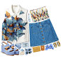 Mineral: Bariomicrolite
- Assigned by the IMA pyrochlore nomenclature group for the predominant barium content and to the microlite.

#croptop #denimskirt #platform #sandals #summeroutfit #clutch #orange #blue #beoriginal 
@polyvore-editorial @polyvore