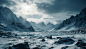 majestic-mountain-range-tranquil-snowy-landscape-generated-by-ai