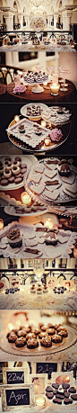 婚礼上的巧克力蛋糕和饼干~~~