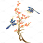 中国风-七夕元素-喜鹊&树枝