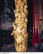 中华传统建筑-镀金的祥龙柱