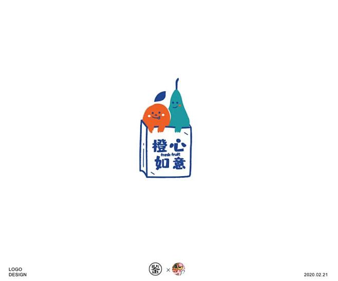 学LOGO｜468：橙心如意生鲜｜明日命...