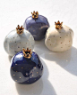 Pomegranate Ceramics - Art Modern : The pomegranate has been grown for thousands of years in the Mediterranean region, and is referenced throughout the Bible as one of the 7 species native to the Land of Israel. In addition, the...