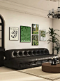 2023新款中古美式复古小众艺术抽象组合客厅装饰画沙发背景墙挂画-tmall.com天猫