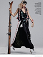 Caroline Trentini Sports Ski Style for Cover Shoot of Vogue Korea