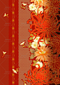 [编号051]和风浮世绘花朵图案牡丹华丽纹样JPG高清背景图片Hana-淘宝网