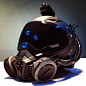Walterrific Motorcycle Helmet & parts. Futuristic design, gas mask.: 

头盔