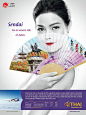  Thai airway "Touch"Print campaign : This print campaign promote Thai Airway route that support you that really want to be there and feel like one of destination the you go.