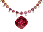 Spinel, Diamond and Pink Tourmaline Necklace