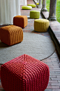 Paola Lenti - Tide Pouf with cover in Rope cord.: 