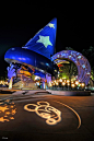 Walt Disney World - Hollywood Studios - Under the hat at night. So glad I could enjoy this before they took it down.