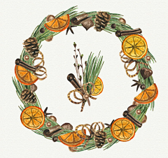 柠檬树插画采集到花环