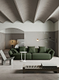 现代轻奢沙发意式极简风格简约北欧布艺客厅沙发组合设计师三人位-淘宝网