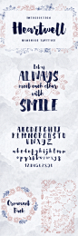 Heartwell : A beautiful modern calligraphic brush style typeface