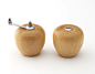 木苹果调味瓶 / Casual Product Apple Salt Shaker & Pepper Mill