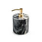 Grey Marble Soap Pump - Brass from Nordstjerne : Instantly update your bathroom with this Grey Marble Soap Pump from Nordstjerne. Crafted from breath-taking grey marble, a brass hand pump beautifully contrasts its rich colour to create an elegant...