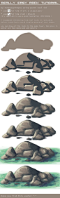 easy tutorial - drawing rocks by runawaywithyou.deviantart.com on @deviantART: 