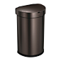 Buy simplehuman Semi-Round Sensor Bin with Liner Pocket - Dark Bronze | Amara : Bring innovative design to your kitchen with this Semi-Round Sensor Bin from simplehuman. Made from stainless steel, it features an infrared motion sensor and opens with the w