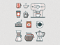Coffee icons dribbble