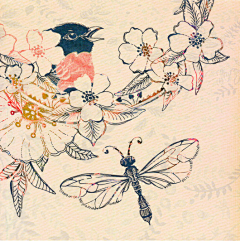 花香满庭园采集到Colleen Parker的春季风光插画