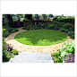 brick circular lawn