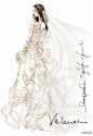 Valentino大拖尾梦幻般礼服手稿，看到这么美的婚纱礼服，有没有一股想要结婚的冲动 