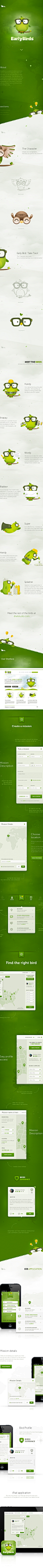 EarlyBirds - Application & User Interface : by Dtail Studio - http://dtailstudio.comEarlyBirds is a platform that customers use to outsource tasks they either do not want, or do not have time, to take care of themselves. The site allows the Early Bird