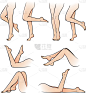 腿,女性,人,高雅,图像,鞋子,女人,布置,收集,赤脚