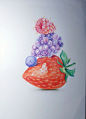 彩铅手绘水果