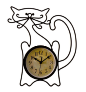 铁艺象形钟系列站猫http://www.798buy.com/