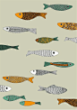 FISH...2 / 'Fish Pattern' Screen print (7/7 V/E) Alice Melvin