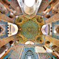 万花筒般的伊朗清真寺穹顶创意摄影