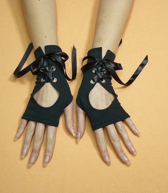 Black Gothic Gloves ...