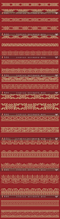 中国风古代传统宫廷边框图案中式华丽纹样EPS矢量古典设计AI素材-淘宝网
