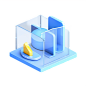 千库网_3D图标蓝色玻璃互联网科技免抠元素_元素编号13647734