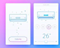 空调控制app psd素材下载