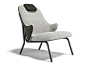 Upholstered fabric armchair with headrest DIVA | Armchair by Capital Collection