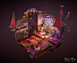 Potion Shop, Maarten Hof : Hey!<br/>This is a stylized environment piece of a Potion Shop taken from the concept art for the game "Potionomics". <br/>The concept art is made by Mick Mowat & Josh Hutchinson from AtomHawk Design. C