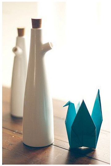 快乐的树陶瓷酱油瓶 软木塞调味瓶两只装
