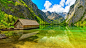 General 1920x1080 clear water lake reflection mountains obersee lake
