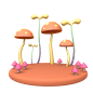 可爱立体 蘑菇舞台